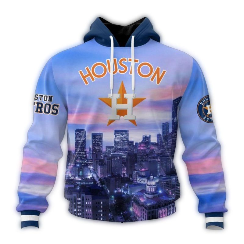 Personalized Houston Astros Cityscape All over Print Hoodie 1