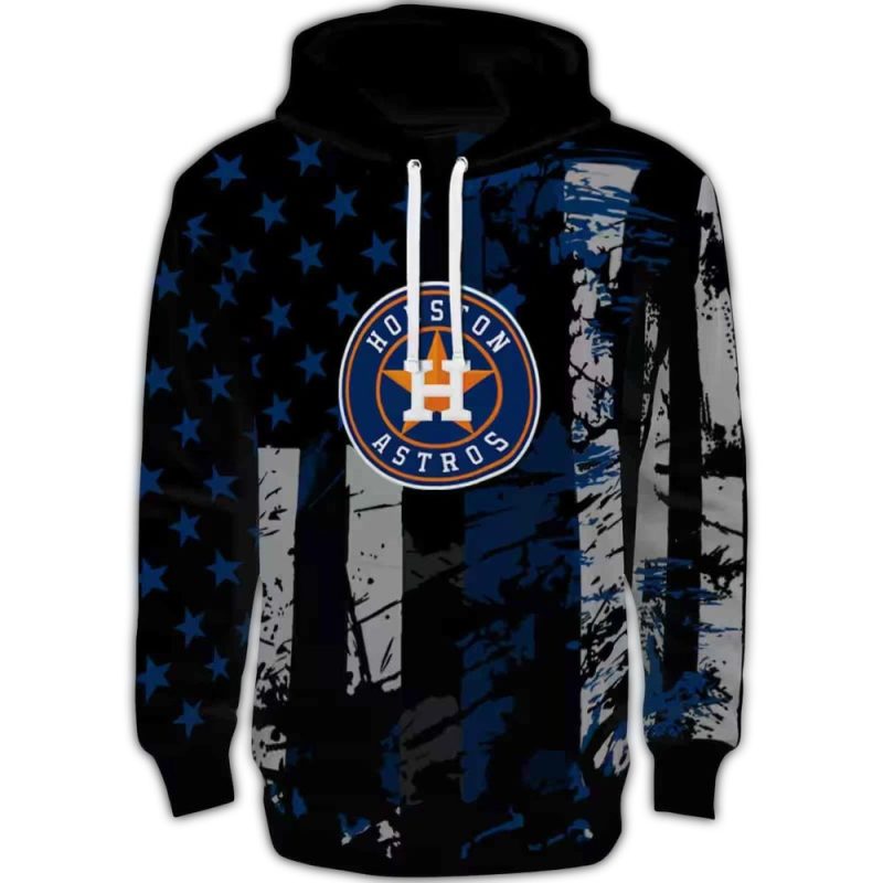 Personalized Houston Astros Distressed Flag All over Print Hoodie 1