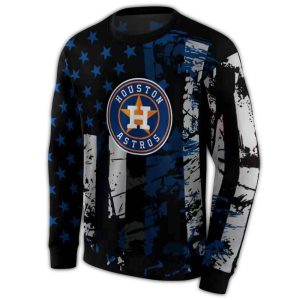 Custom Houston Astros Distressed Flag All-Over Print Sweatshirt