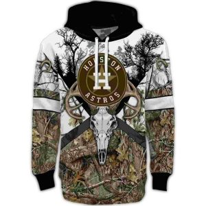 Custom Houston Astros Forest Silhouette All-Over Print Hoodie