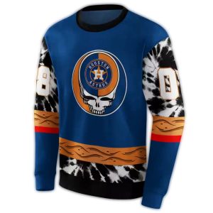 Custom Houston Astros Grateful Vibes All-Over Print Sweatshirt