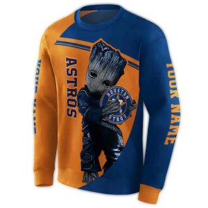 Personalized Houston Astros Groot All-Over Print Hoodie For Fans