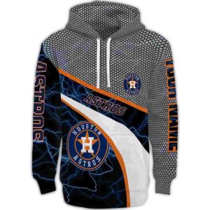Custom Houston Astros Hexagonal Mesh All-Over Print Hoodie For Fans