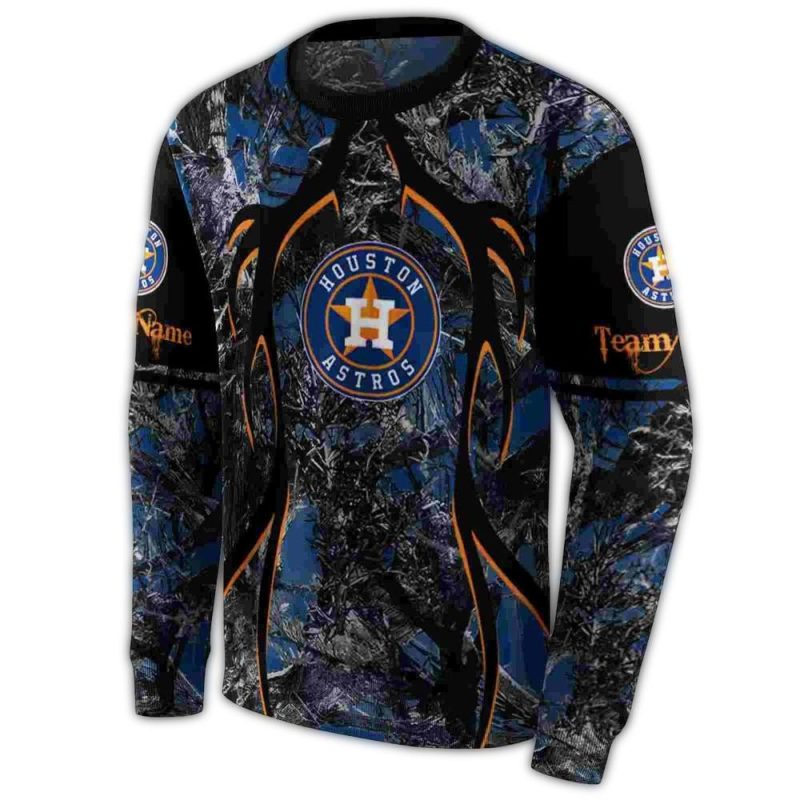Personalized Houston Astros Hunting Theme All over Print Sweatshirt 1