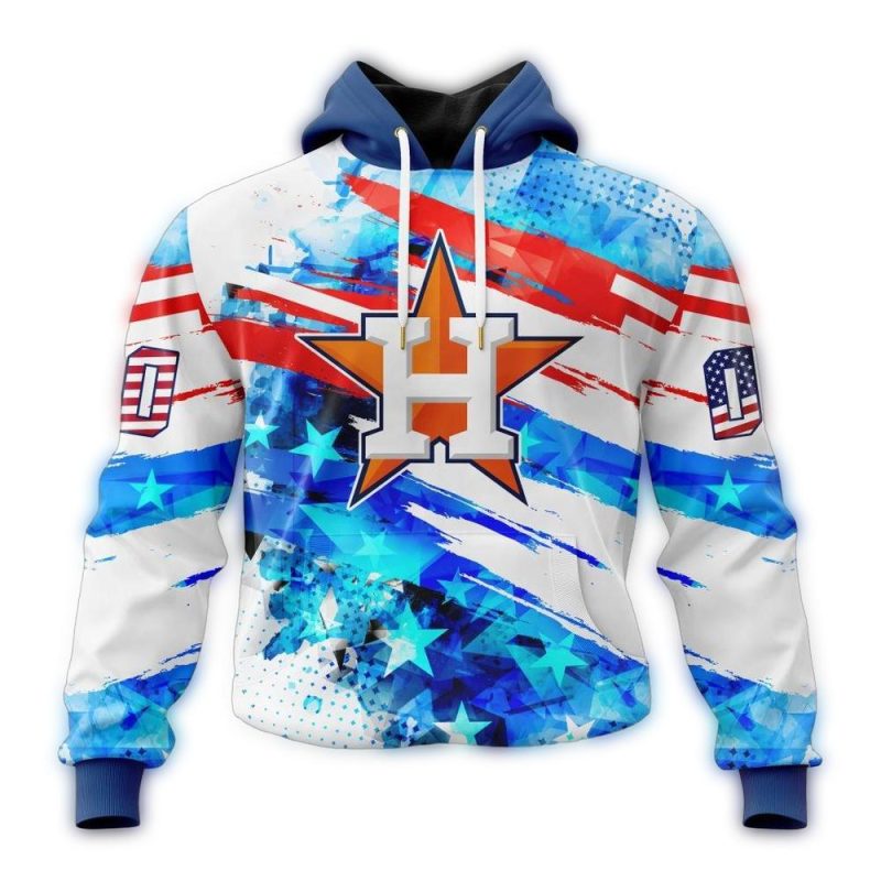 Personalized Houston Astros Independence Day 4th Of July All over Print Hoodie 1