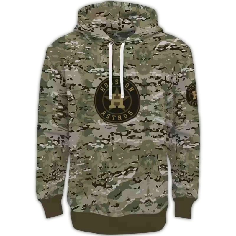 Personalized Houston Astros Military Style All over Print Hoodie 1