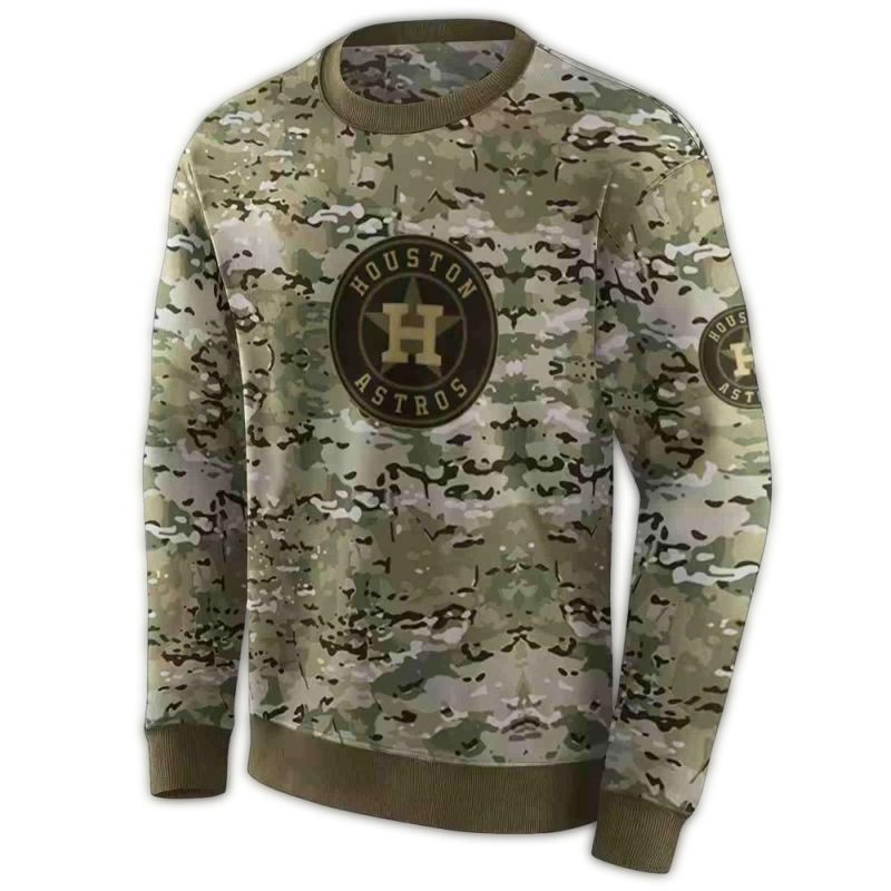 Personalized Houston Astros Military Style All over Print Sweatshirt 1
