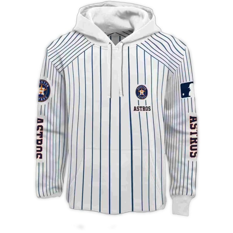 Personalized Houston Astros Pinstripe Pattern All over Print Hoodie 1