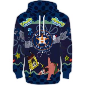 Custom Houston Astros Patrick Star All-Over Print Hoodie For Fans