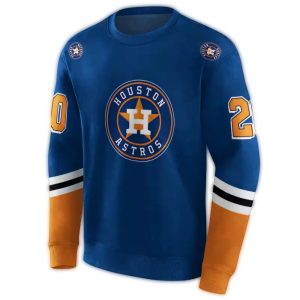 Custom Houston Astros Striped All-Over Print Sweatshirt For Fans