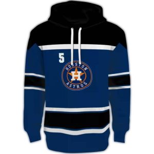 Custom Houston Astros Striped All-Over Print Hoodie For Fans
