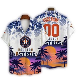 Custom Houston Astros Sunset Paradise Hawaiian Shirt For Fans