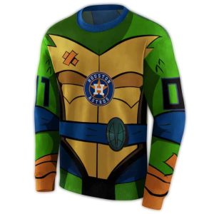 Custom Houston Astros Superhero Armor All-Over Print Sweatshirt