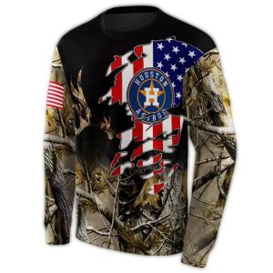 Personalized Houston Astros Camo Sweatshirt - All Over Print Design
