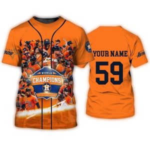 Personalized Houston Astros World Champion All-Over Print T-Shirt