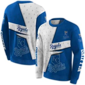 Personalized Kansas City Royals Abstract Shape All Over Print Sweatshirt