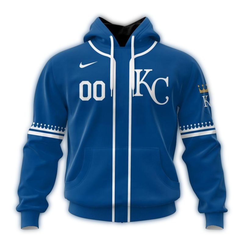 Personalized Kansas City Royals Alternate Concept Stripe All Over Print Hoodie 1