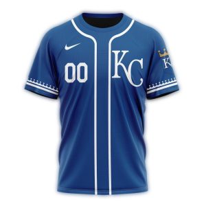 Custom Kansas City Royals Stripe All Over Print T-Shirt For Fans