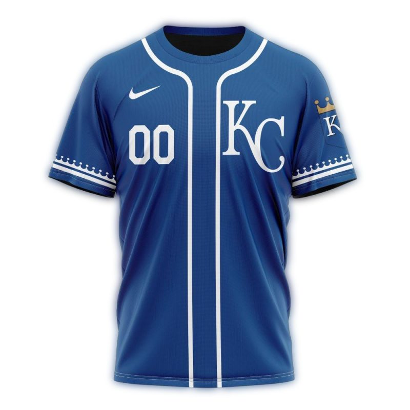 Personalized Kansas City Royals Alternate Concept Stripe All Over Print T Shirt 1