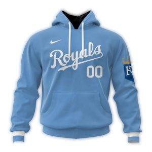 Custom Kansas City Royals Blue All Over Print Hoodie - Alternate Design