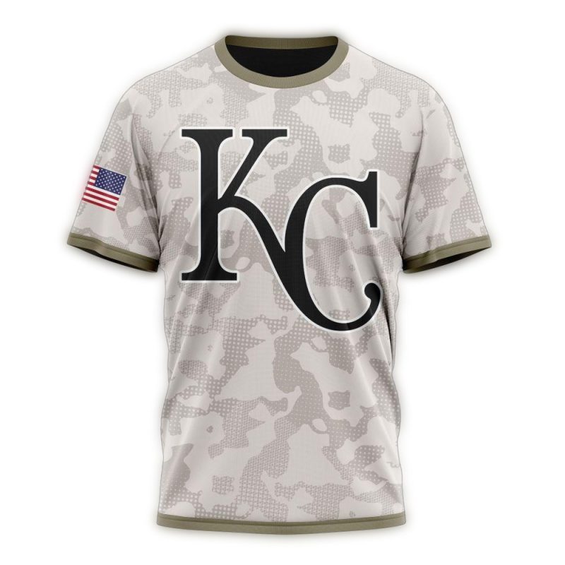 Personalized Kansas City Royals Armed Forces Day All Over Print T Shirt 1