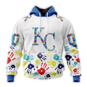 Custom Kansas City Royals Autism Awareness All-Over Print Hoodie