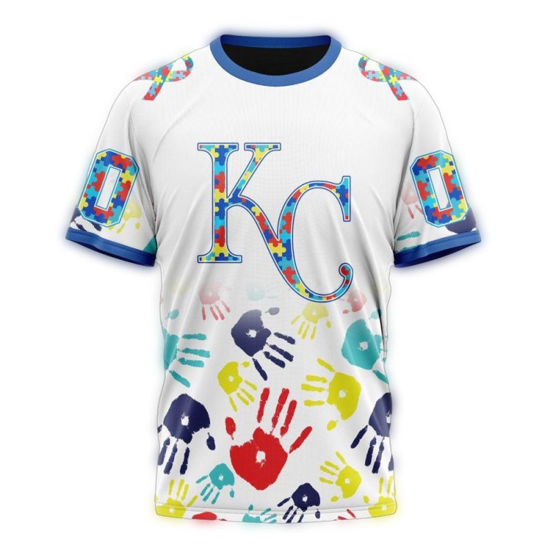 Personalized Kansas City Royals Autism Awareness All Over Print T Shirt 1