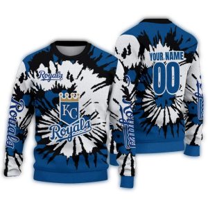 Personalized Kansas City Royals Burst Swirl Sweater For Fans