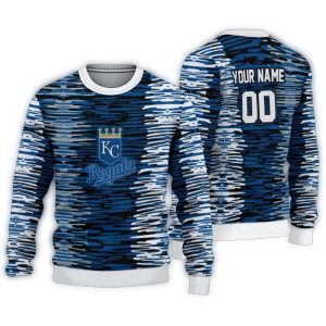 Personalized Kansas City Royals Camouflage Stripe Sweatshirt