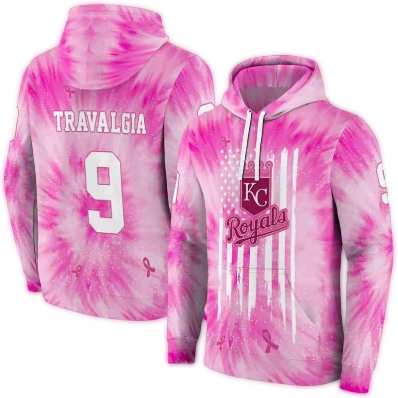 Personalized Kansas City Royals Cancer Support Pink All Over Print Hoodie 1
