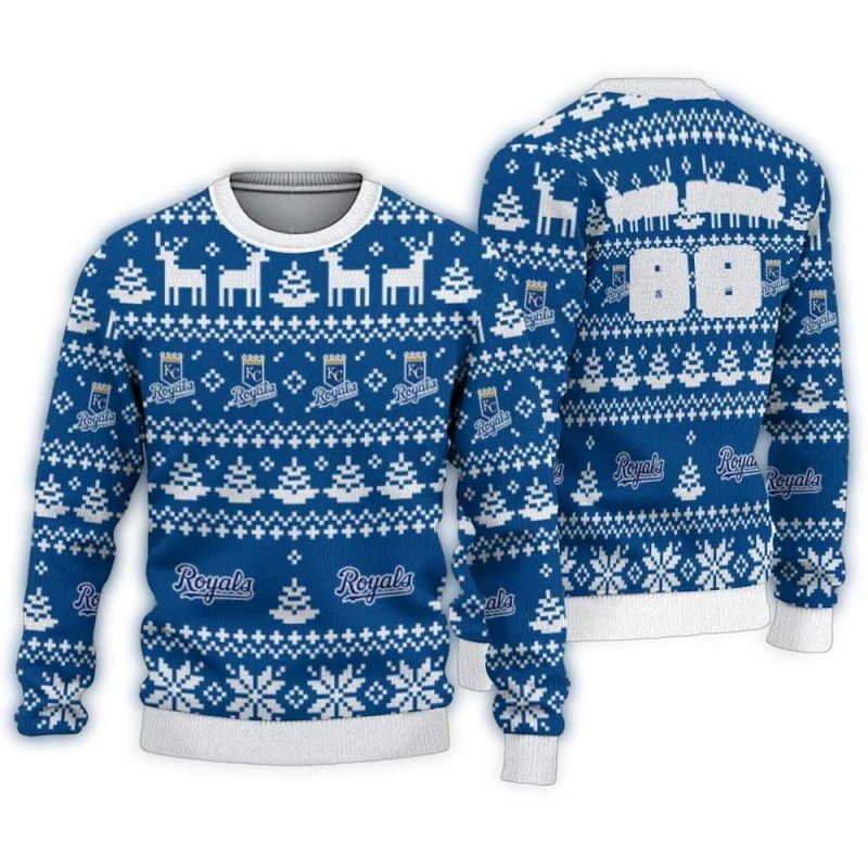 Personalized Kansas City Royals Christmas Ugly Sweater 1
