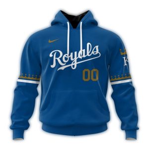 Custom Kansas City Royals Blue All-Over Print Hoodie For Fans