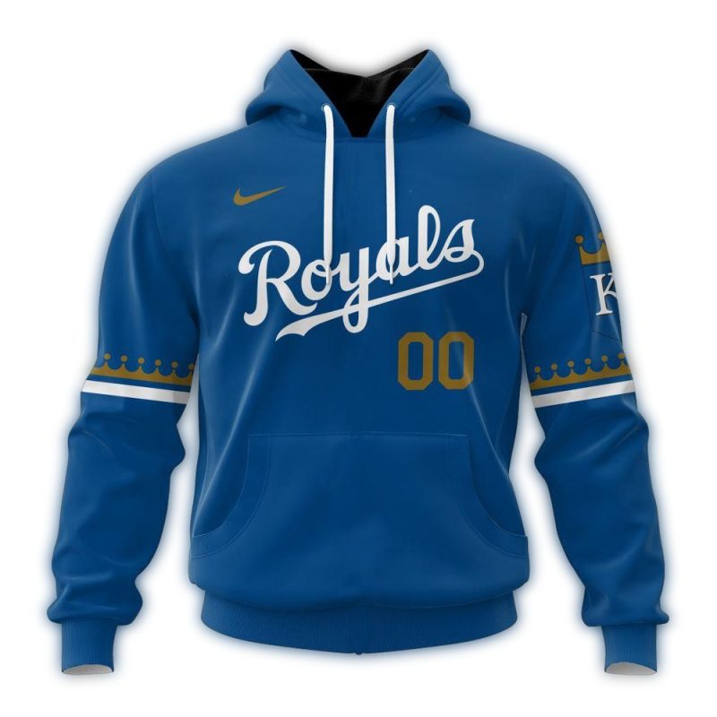 Personalized Kansas City Royals Concept Blue All Over Print Hoodie 1