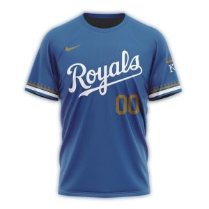 Custom Kansas City Royals Blue All Over Print T-Shirt For Fans