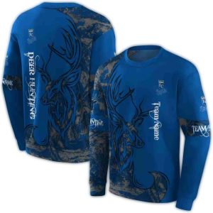 Personalized Kansas City Royals Deer Silhouette All Over Print Sweatshirt
