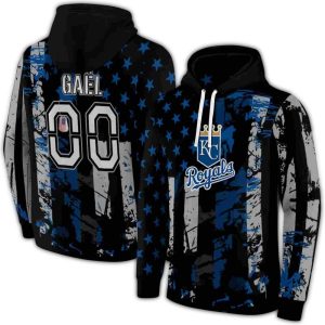 Custom Kansas City Royals Distressed Flag All Over Print Hoodie