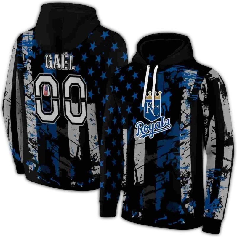 Personalized Kansas City Royals Distressed Flag All Over Print Hoodie 1
