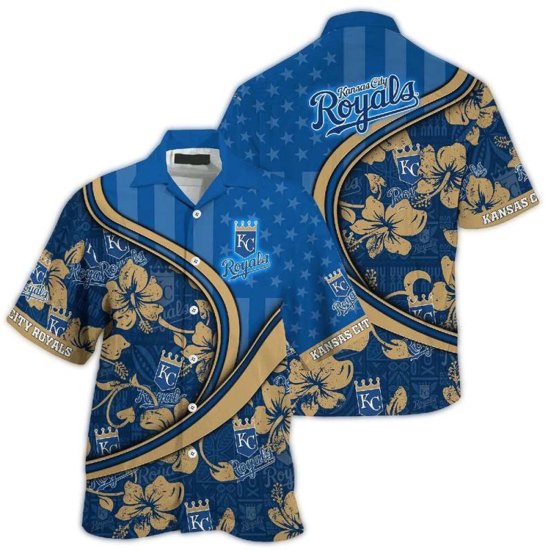 Personalized Kansas City Royals Flag US Hawaiian Shirt 1