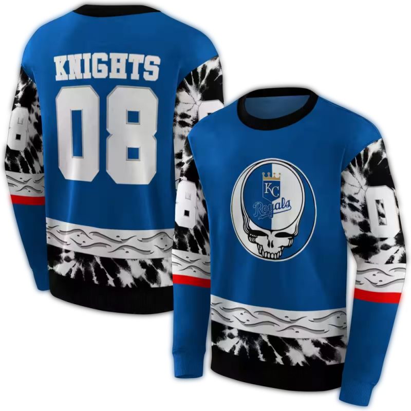 Personalized Kansas City Royals Grateful Dead Vibes All Over Print Sweatshirt 1
