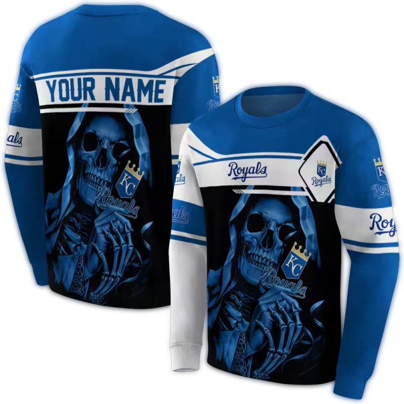 Personalized Kansas City Royals Grim Reaper All Over Print Sweatshirt 1