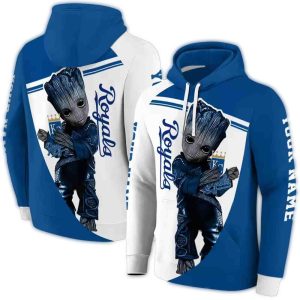 Custom Kansas City Royals Groot All-Over Print Hoodie For Fans