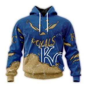 Personalized Kansas City Royals Halloween Hoodie With Jack O' Lantern Design