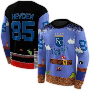 Personalized Kansas City Royals Mario All Over Print Sweatshirt