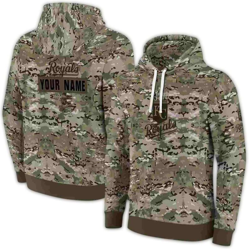 Personalized Kansas City Royals Military All Over Print Hoodie 1