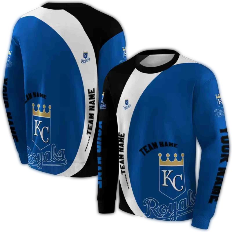 Personalized Kansas City Royals Minimalist All Over Print Sweatshirt 1