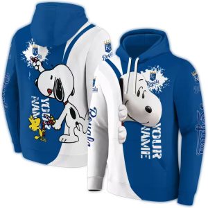 Custom Kansas City Royals Snoopy All Over Print Hoodie For Fans