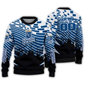 Personalized Kansas City Royals Pixel Flow Sweatshirt For Fans