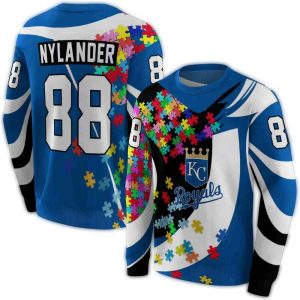 Personalized Kansas City Royals Puzzle Pieces All Over Print Sweatshirt