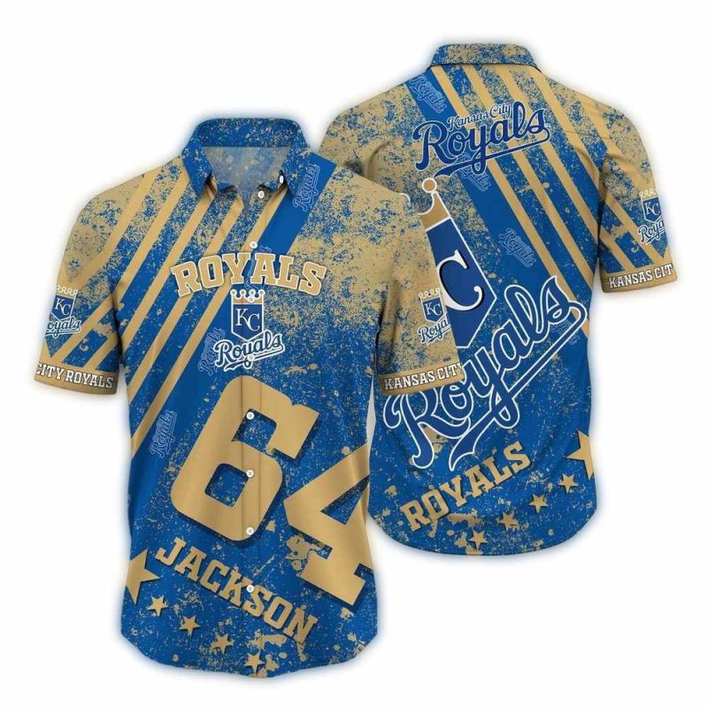 Personalized Kansas City Royals Retro Stripes Hawaiian Shirt 1