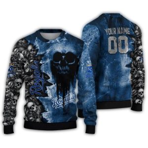 Personalized Kansas City Royals Skull Collage Sweatshirt For Fans